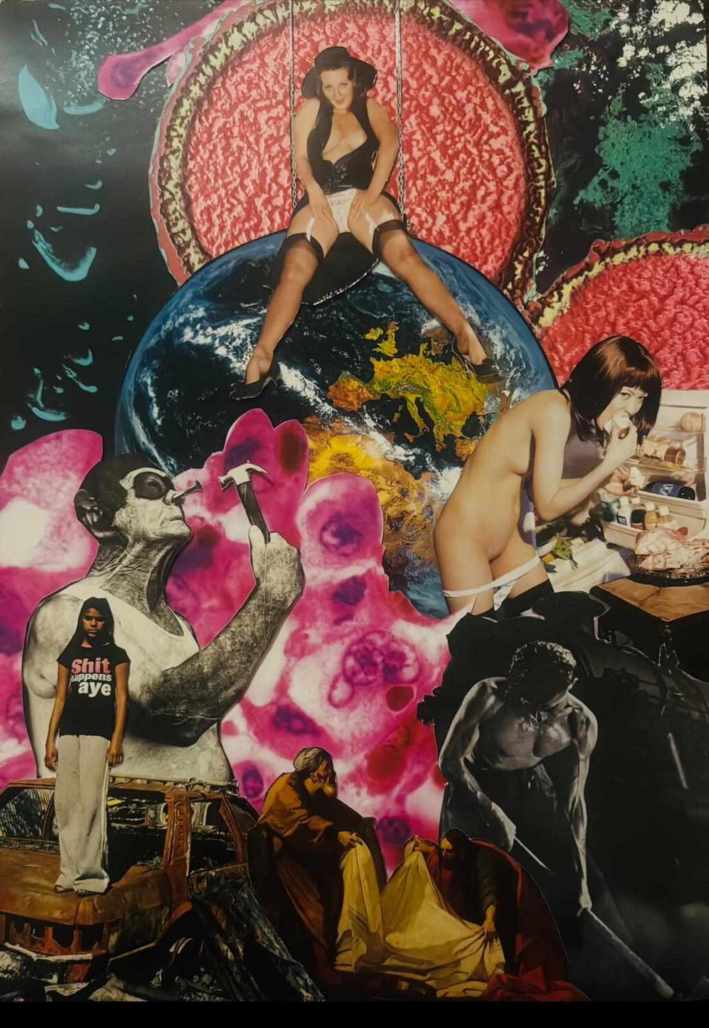 The Philanthropist, collage, 2024, Betty Swallows @poorpeopleco